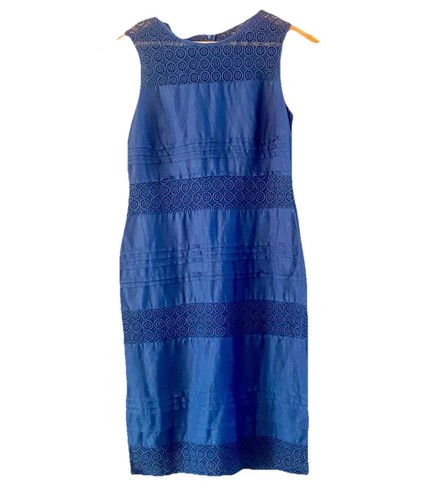 Monsoon navy linen cotton - cotton, lace
