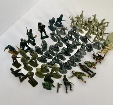 Miniature Tiny Toy Soldiers MIXED Army Men Toy Figures Bundle 67 Pieces Job Lot