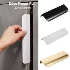 Aluminum Edge Finger Pull Concealed Cabinets Pull Handle Hidden Bar Pulls