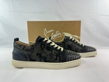 Christian Louboutin Louis Junior Spikes Flat Sneakers Calf Camo 44 US 11