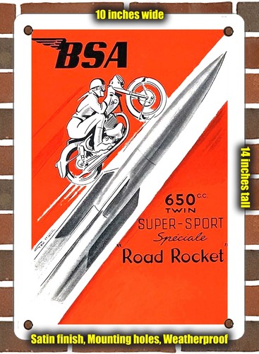 Metal sign 1957 bsa 650 - sign,