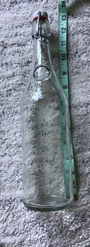 Empty glass lemonade bottle - glass,
