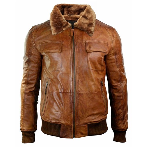 Men real sheepskin leather - sheepskin,