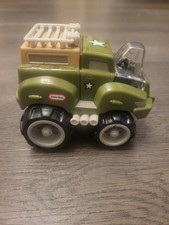 Vintage Little Tikes Friction Army Truck No.6601 Green Push & Go Vehicle