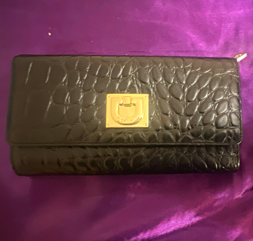 Dkny black croc faux leather - dkny,