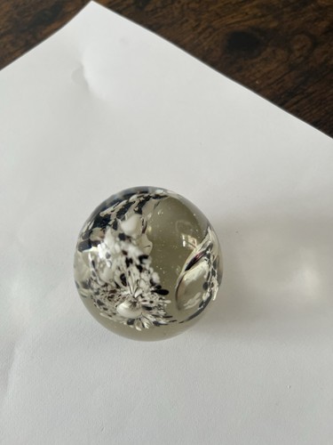 Glass egg shaped paperweight - glass,