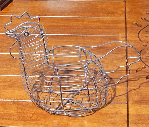 Vintage chicken shaped - chicken, wire