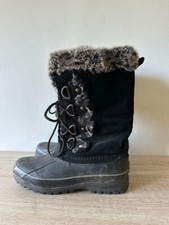 Khombu Men Black Faux Suede Waterproof Winter Snow Boots UK(7)EU(41) OLS-BT008