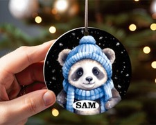 Personalised Panda Bauble