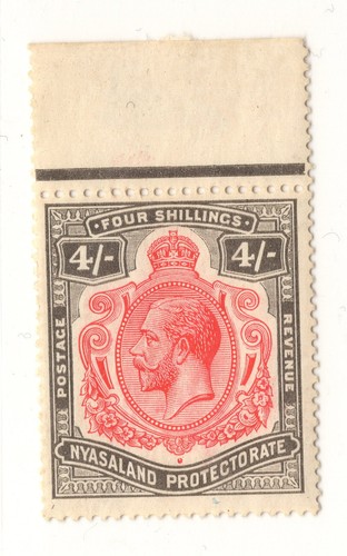 Nyasaland 1913 4sh - nyasaland, 1913-21