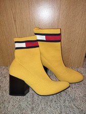 Tommy Hilfiger Brand New Flag Sock Ankle Boots Yellow Size 5 UK 