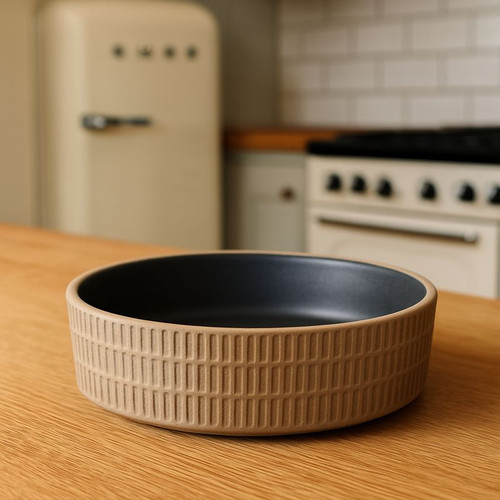 Raw stoneware deep dish - stoneware,
