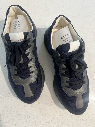 Gucci trainers navy gray - gucci, navy/gray