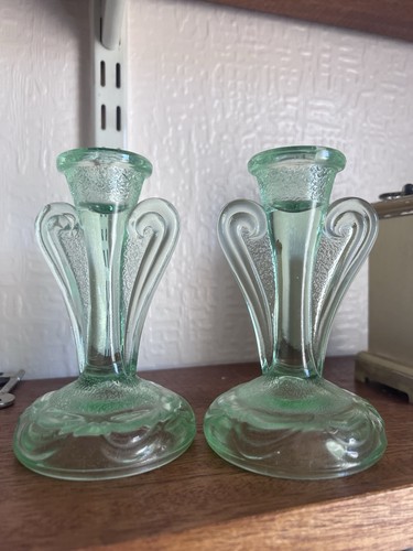 Vintage green frosted - green, glass