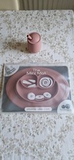 Ezpz The Mini Mat Suction Plate Placement Mat For Feeding + Cup With Straw, Pink