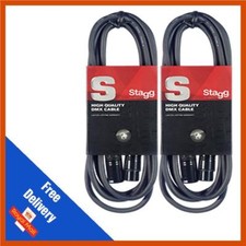 2 x Stagg 5M Black DMX