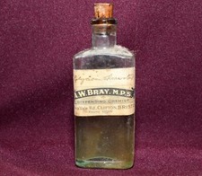 Vintage Chemist Glass Bottle