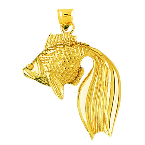 14k solid gold veiltail - solid,
