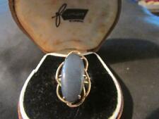 Fabulous Antique Quality 9ct Gold & Black Opal Ring
