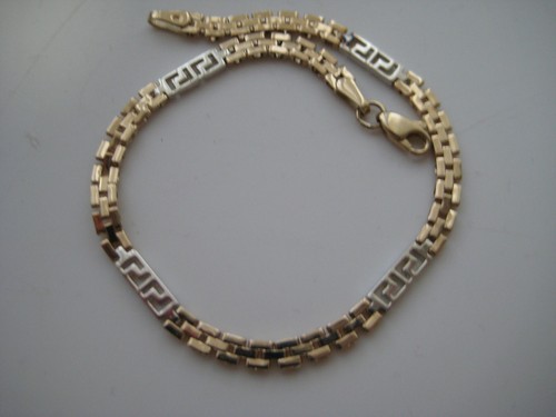 Gold bracelet greek key - gold,