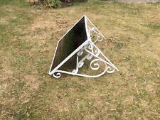 Glass Shelf Wall Mounted Wrought Iron Scrolls Vintage