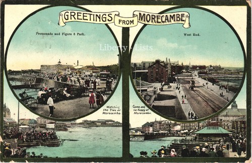 Morecambe postcard grimshaw - morecambe, to