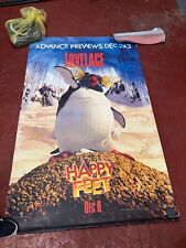 Happy Feet cinema banner | film movie vinyl poster quad rare Lovelace
