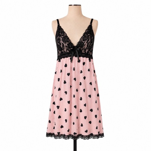 Romantic heart lace babydoll - heart,