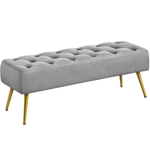 Modern ottoman bench velvet - modern,