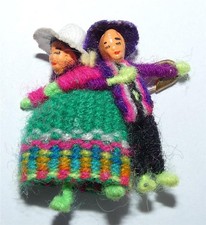 Vintage Peruvian Brooch Hand