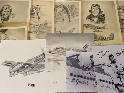 Aviation prints signed - 10,