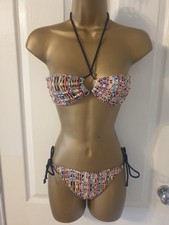Ocean Club Uk 6 multicoloured  lined  bikini set As Pockets For Padding ..