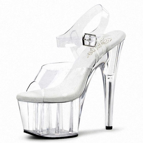 Clear platform stripper heels - platform,