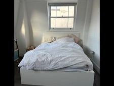 ikea white double bed frame