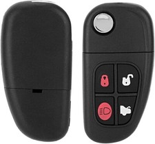 for Jaguar X S Type XJ6 XJ8 XJR XJ 4 button remote flip key fob