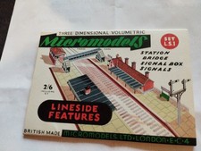 MICROMODELS CARD KIT, SET L.S.1, LINESIDE FEATURES, STATION, BRIDGE, SIGNAL BOX