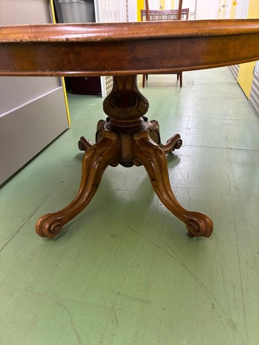 Victorian burr walnut loo - victorian,