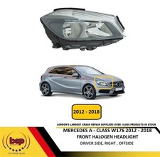 MERCEDES A CLASS W176 2012 - 2018 HEADLIGHT LAMP CHROME HALOGEN DRIVERS SIDE NEW