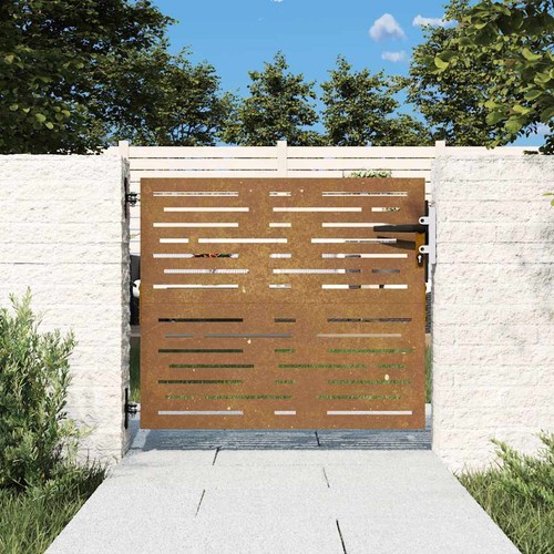 Corten steel garden gate - steel,