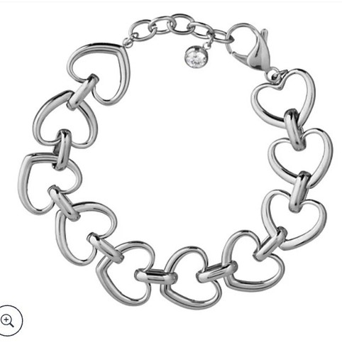 Diamonique heart link - heart,