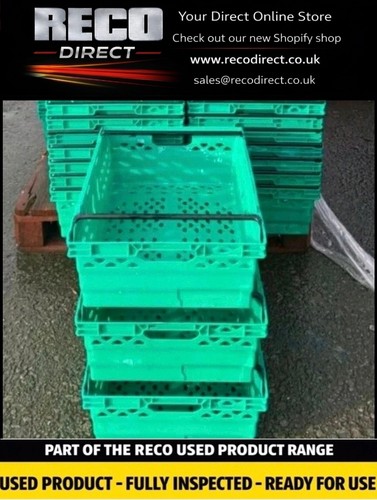 Green used bale arm crate - used,
