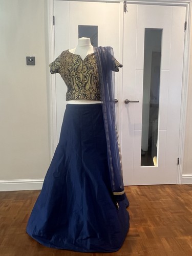 Elegant navy blue lehenga - navy, with