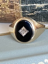 Gents 9ct Gold & Onyx  &