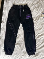 Corteiz Black Purple Stitch Superior Unisex Joggers
