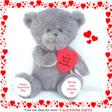 Personalised grey teddy - grey, bear