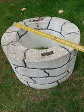 Vintage Heavy Concrete Wishing Well ,Project Well Or Garden Feature Planter ring