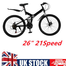 Bike 21 Speed Full Suspension Mountain Bike 26" Disc Brake Adult Bicycle Folding