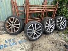 GENUINE VOLKSWAGEN GOLF MK6 MK7 GTD CHARLESTON 18"INCH BLACK/CUT ALLOY WHEELS X4