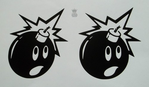 Funny bomb vinyl decal - x,