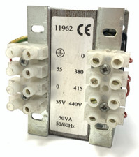 50vA Transformer Primary 380/415v Secondary 0/55/55vAC